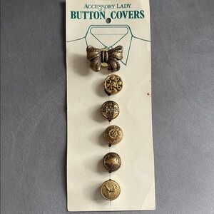 Vintage Style Bow Button Covers